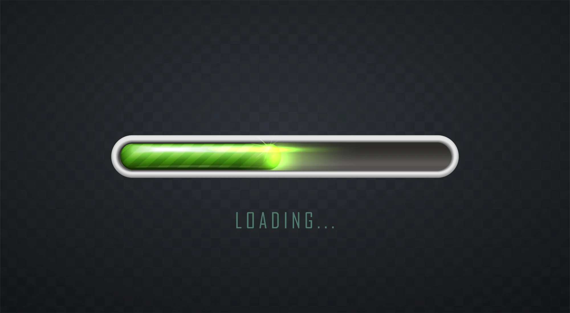Progress bar showing partial green loading completion