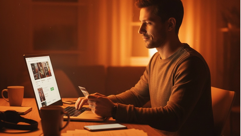 Person working on laptop