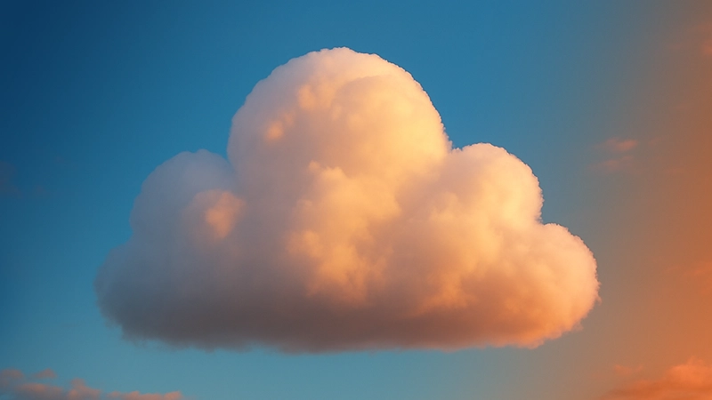 Soft cloud at sunset