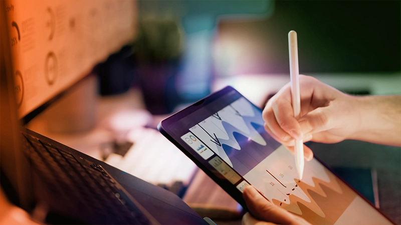 Analyse de données sur tablette avec stylet