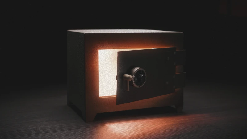 Un coffre ouvert d'où s'échappe une lumière très vive.